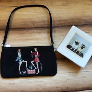 Sydney Love mini bag with Boston Terriers.